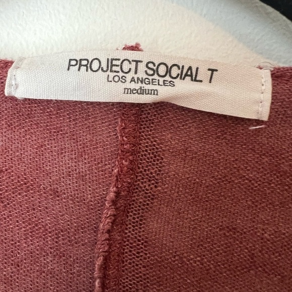 Project Social T x Urban Outfitters Long Sleeve V-Neck Knit Tunic Medium - Picture 6 of 6